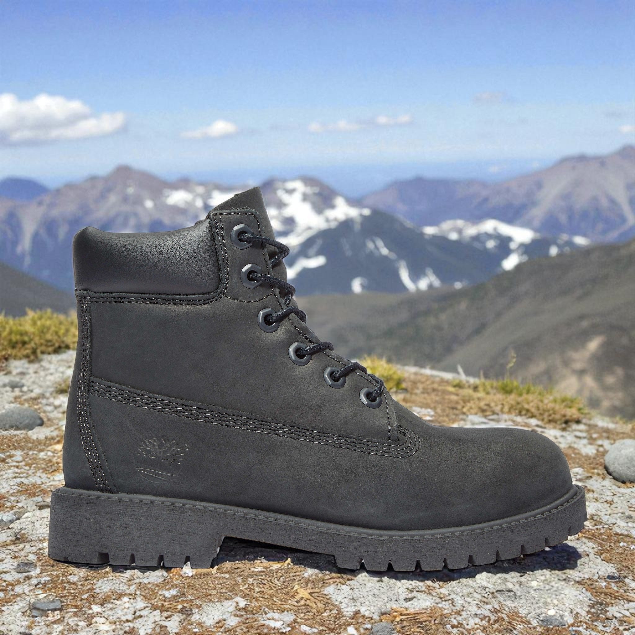 [TB012907001] Grade School Timberland 6 INCH PREMIUM JUNIOR 'BLACK'