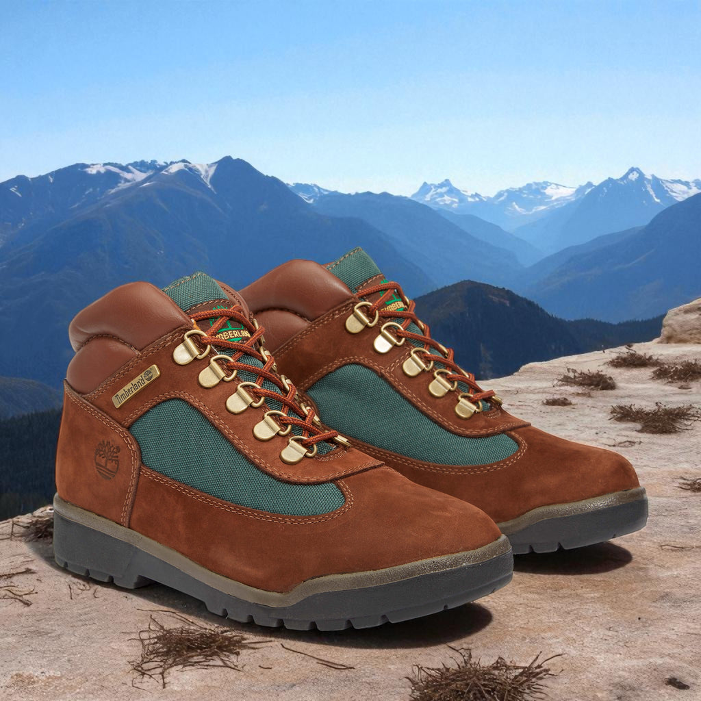 [TB016937242] Grade School Timberland FIELD BOOT JUNIOR 'DARK BROWN'