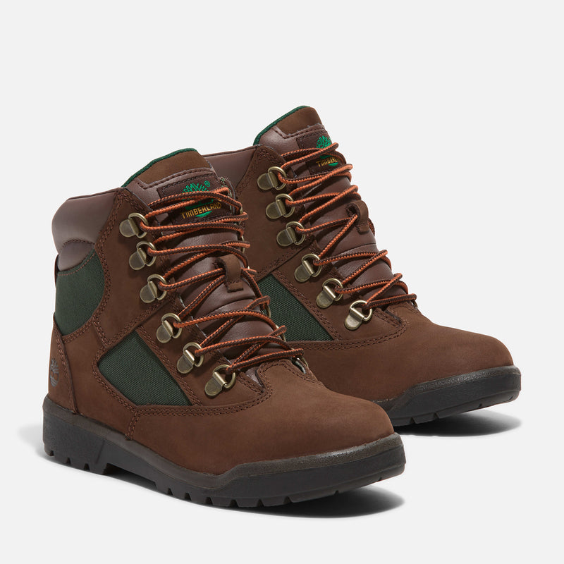 [TB044792214] Preschool Timberland 6 INCH FIELD BOOT YOUTH 'MEDIUM BROWN OLIVE'