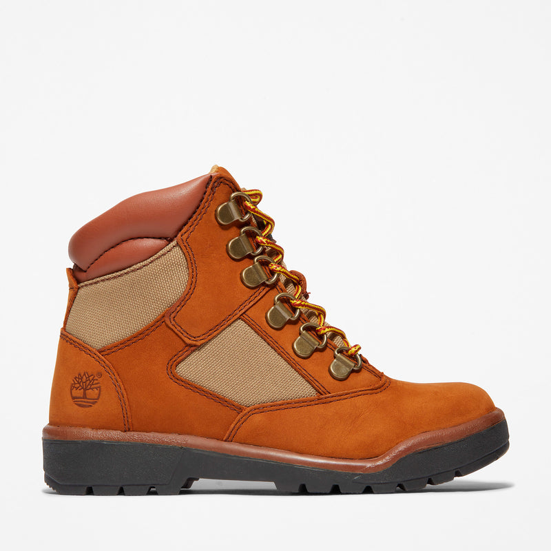 [TB044796210] Preschool Timberland 6 INCH FIELD BOOT YOUTH 'MEDIUM BROWN'