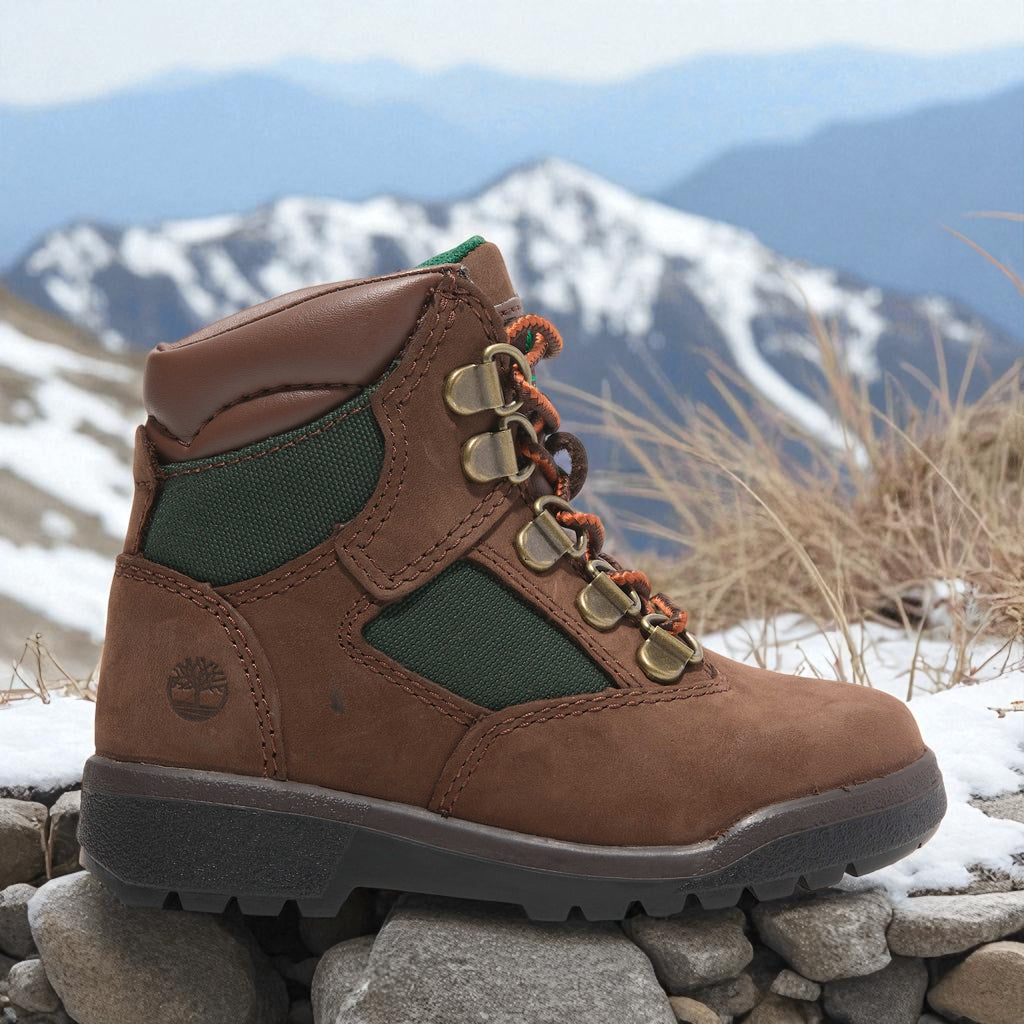[TB044892214] Toddlers Timberland 6 INCH FIELD BOOT 'MEDIUM BROWN OLIVE'