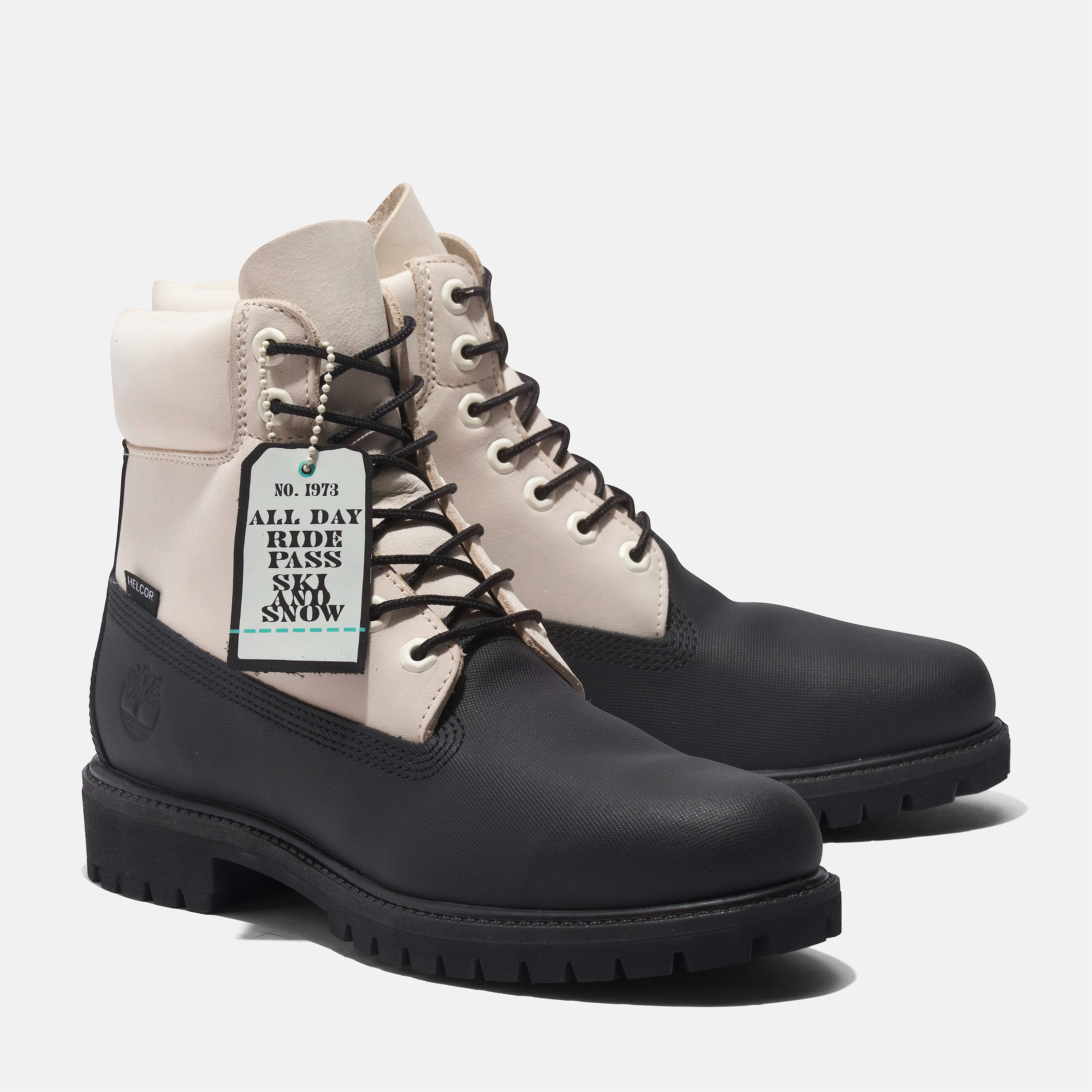 [TB0A5YQW015] MENS TIMBERLAND 6 INCH PREMIUM BOOT 'WHITE BLACK'
