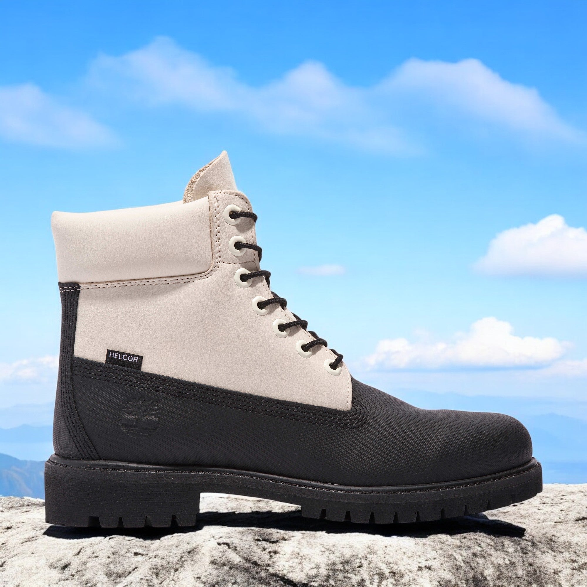 [TB0A5YQW015] MENS TIMBERLAND 6 INCH PREMIUM BOOT 'WHITE BLACK'