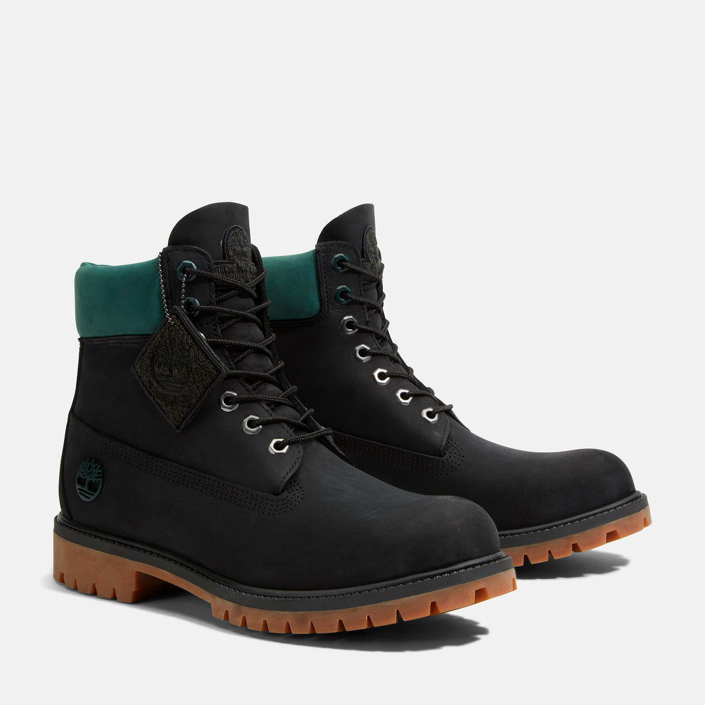 [TB0A6CRY001] MENS TIMBERLAND 6 INCH PREMIUM BOOT 'VARSITY PACK - BLACK GREEN'