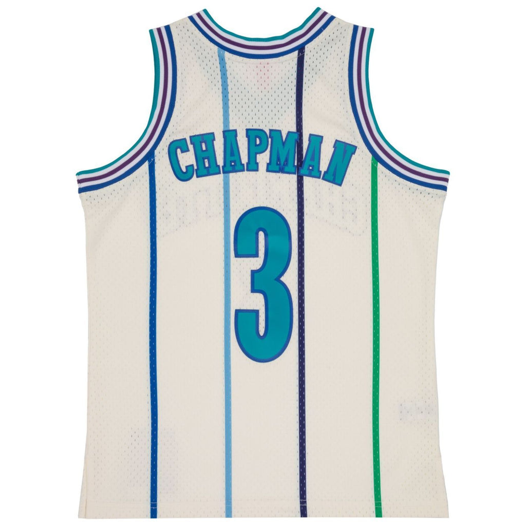 MENS MITCHELL & NESS CREAM TEAM COLOR SWINGMAN JERSEY HORNETS 1988 REX CHAPMAN