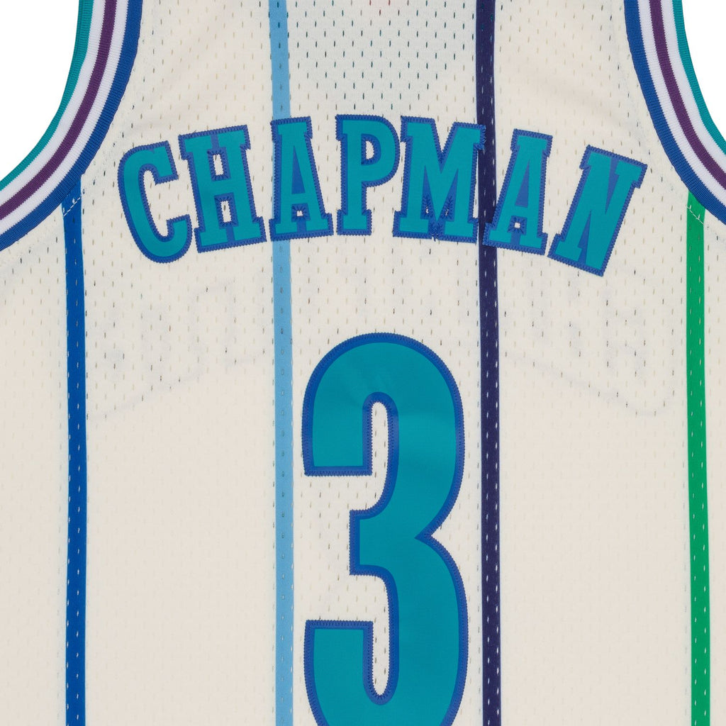 MENS MITCHELL & NESS CREAM TEAM COLOR SWINGMAN JERSEY HORNETS 1988 REX CHAPMAN