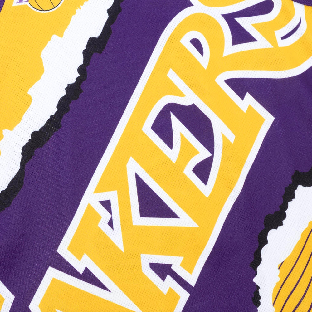 MENS MITCHELL & NESS JUMBOTRON 2.0 SUBLIMATED TANK LAKERS