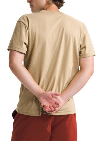 MENS THE NORTH FACE SHORT-SLEEVE EVOLUTION BOX FIT TEE 'KHAKI STONE'