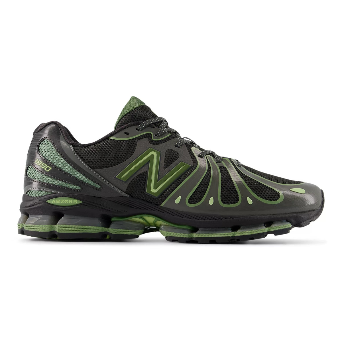 [U189071H] MENS NEW BALANCE 1890 'FADED BLACK UTILITY GREEN' - 1