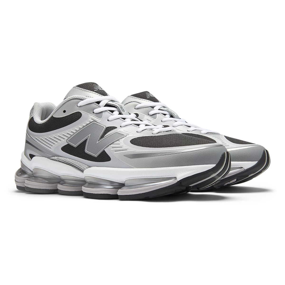 [U20003OZ] MENS NEW BALANCE ABZORB 2000 'SILVER METALLIC-FADED BLACK' - 4