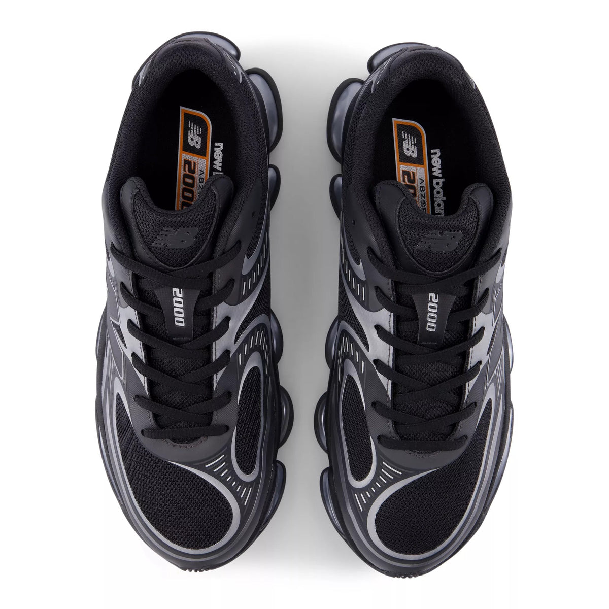 [U20008LL] MENS NEW BALANCE ABZORB 2000 'BLACK-SILVER METALLIC' - 3