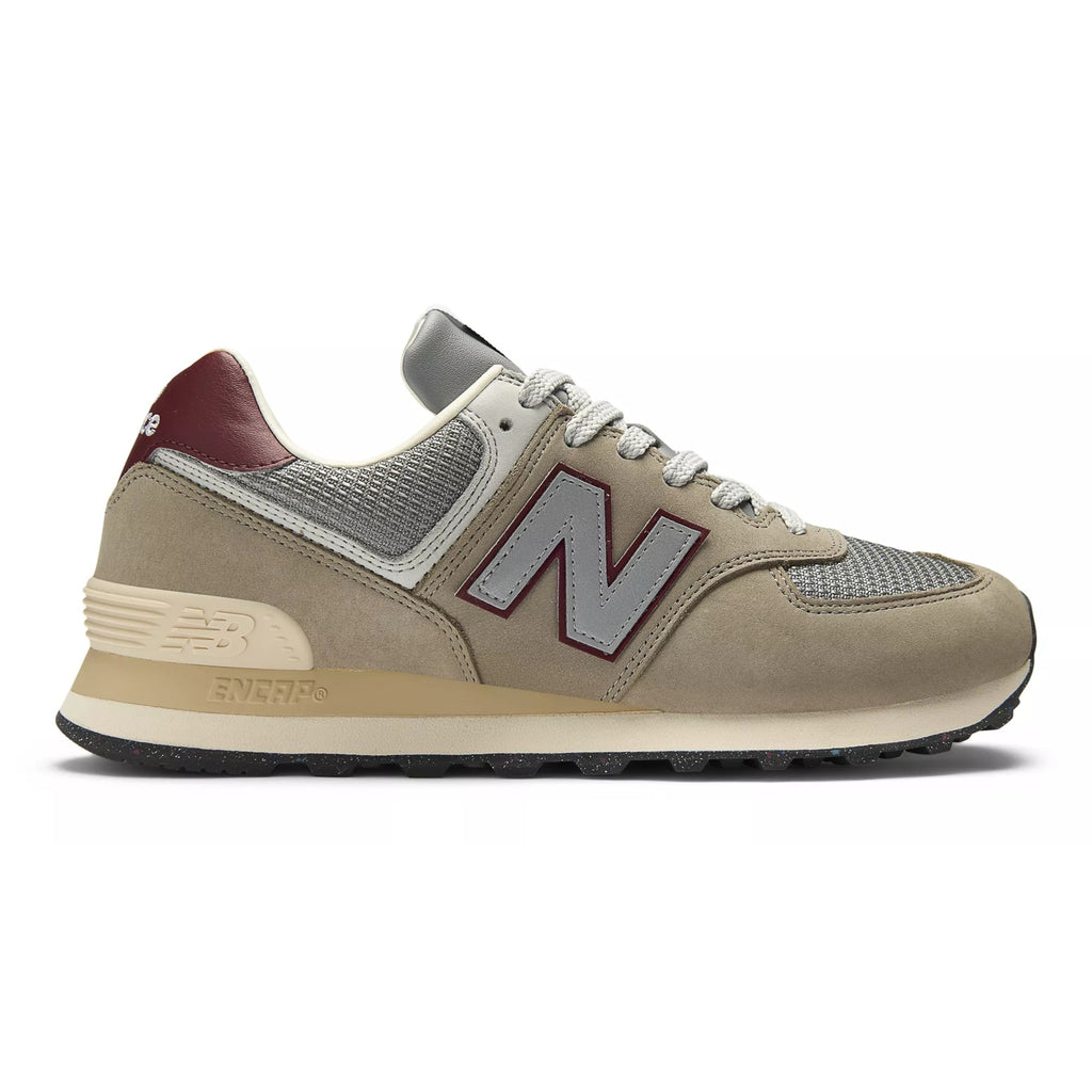 [U574SKB] MENS NEW BALANCE 574 'ARID STONE MONARCH BURGUNDY' - 1
