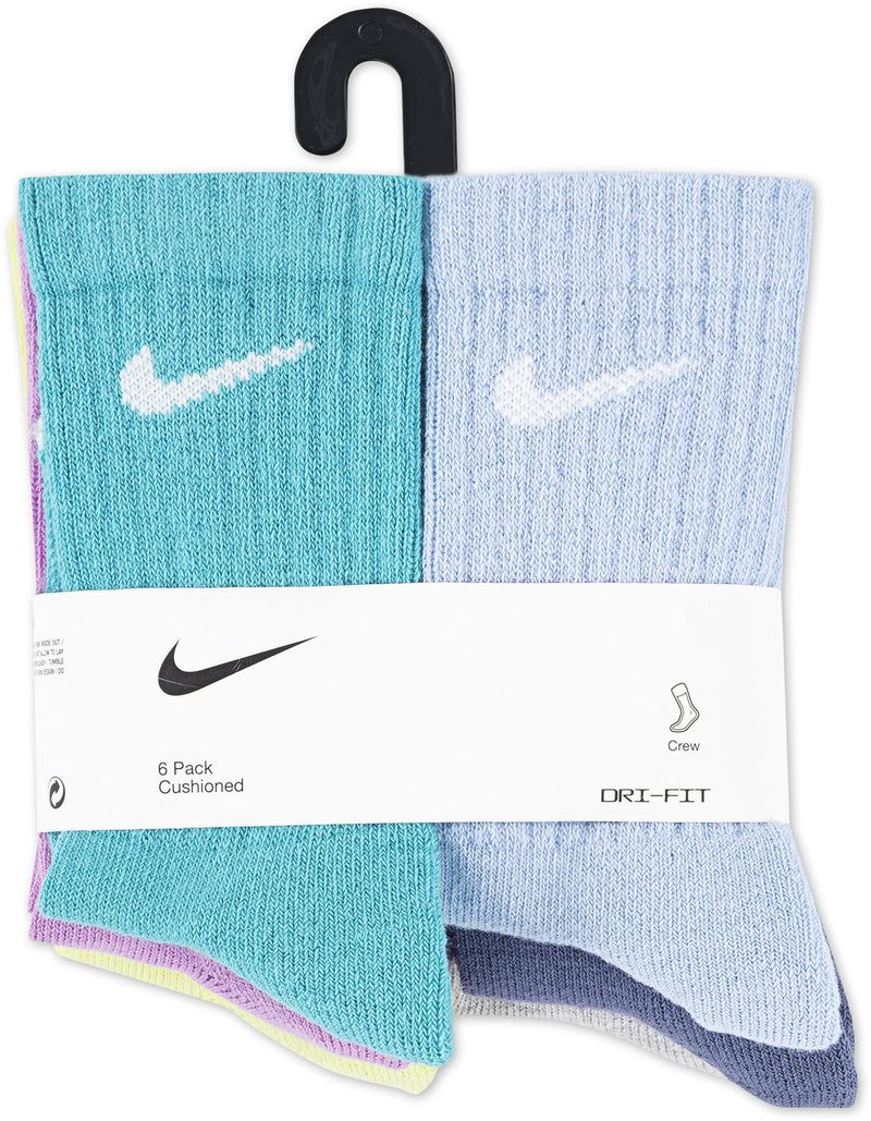 [UN0019-BA2] YOUTH NIKE DRI-FIT CREW SOCKS (6-PACK)