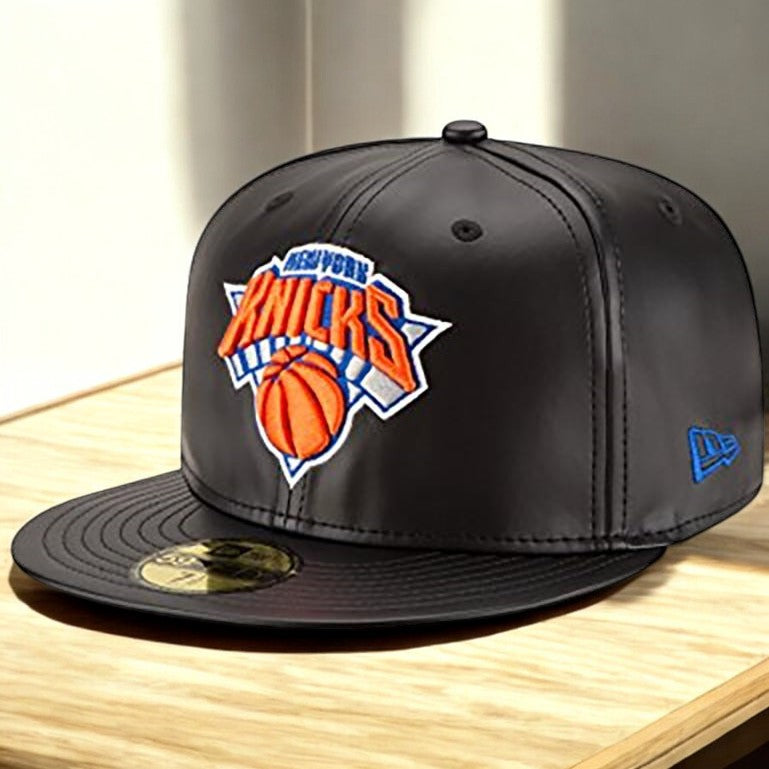 [70344057] Mens New Era NBA 59Fifty Faux Leather Fitted Cap New York Knicks