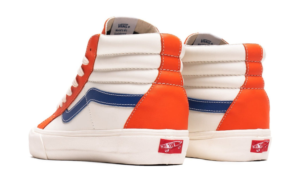 [VN0A4BVH22E] Mens Vans VAULT UA SK8-HI REISSUE LEATHER VL 'FLAME TRUE BLUE'