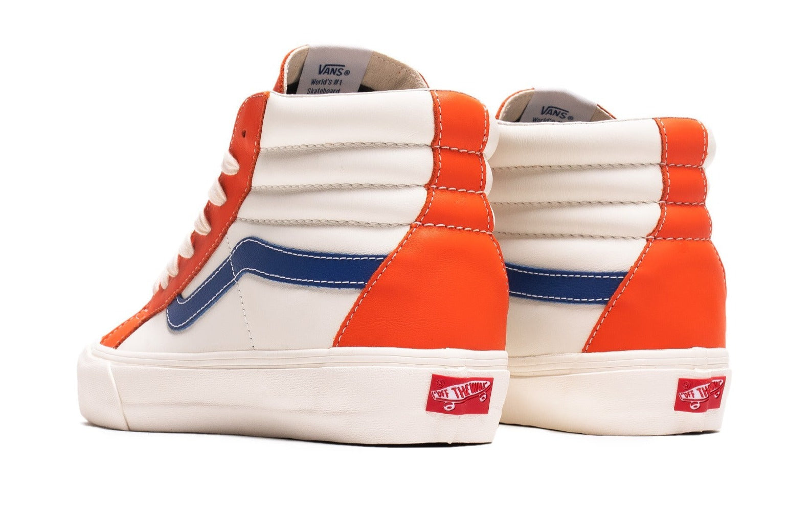 [VN0A4BVH22E] Mens Vans VAULT UA SK8-HI REISSUE LEATHER VL 'FLAME TRUE BLUE'