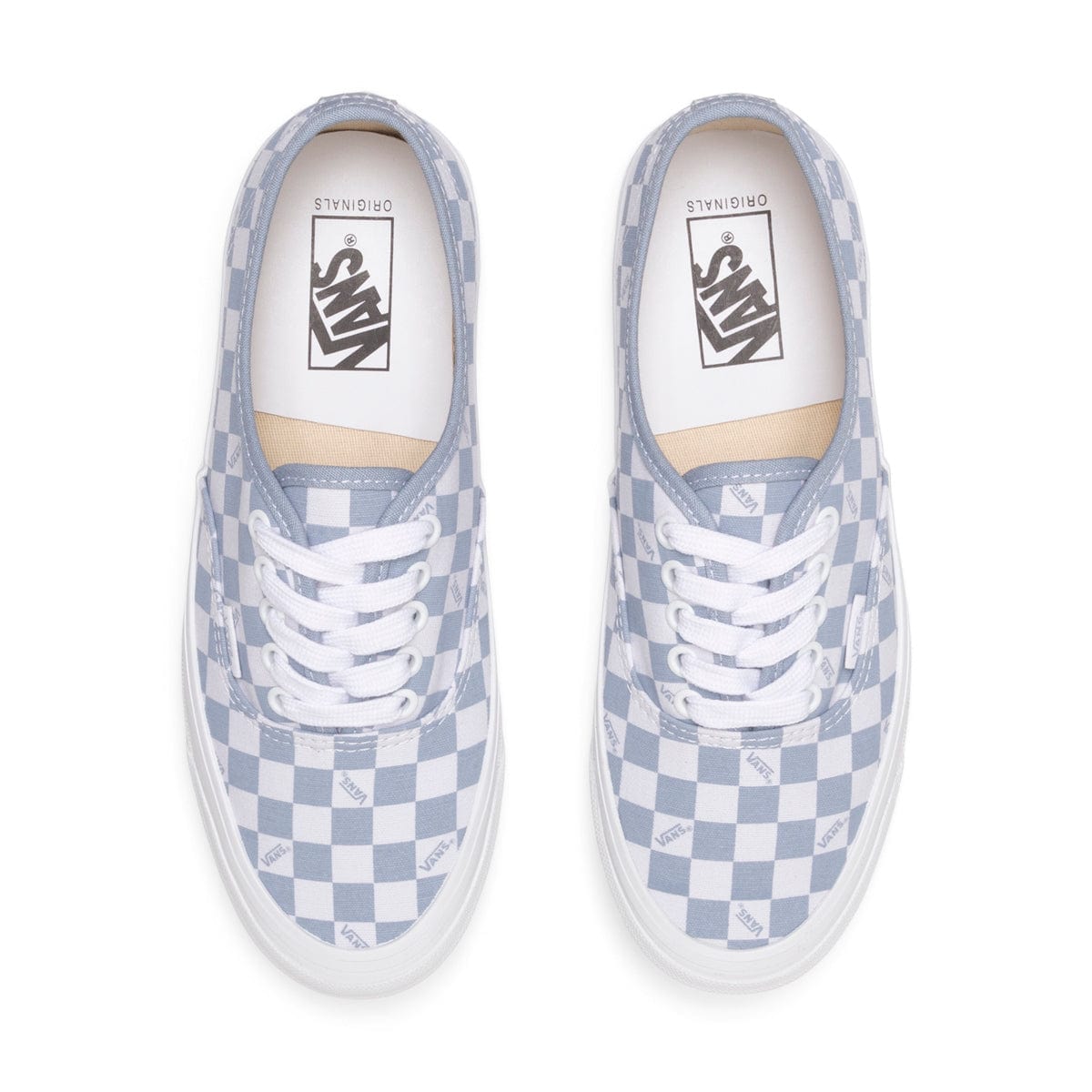 [VN0A5FBDSKY] Mens Vans VAULT OG AUTHENTIC LX 'CHECKERBOARD WHITE SKY BLUE'