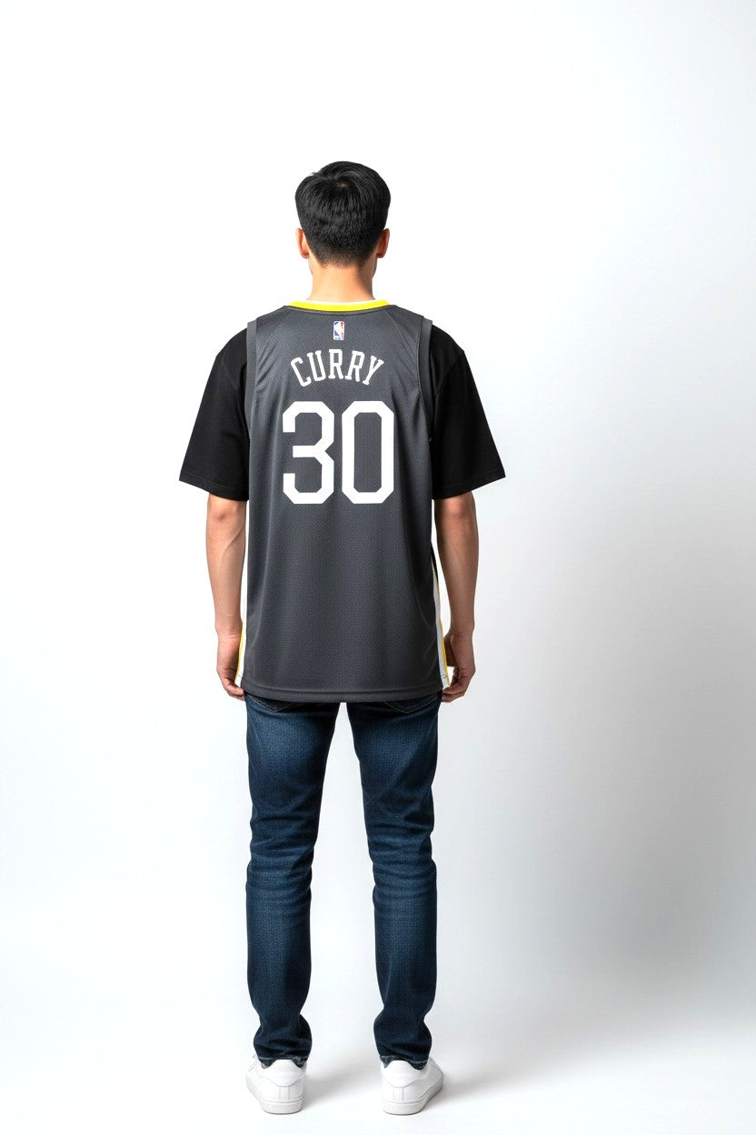 [9Z2B7BZ3P-CURRY] Youth Nike NBA GS Warriors "The Town" Statement Swingman Jersey Steph Curry
