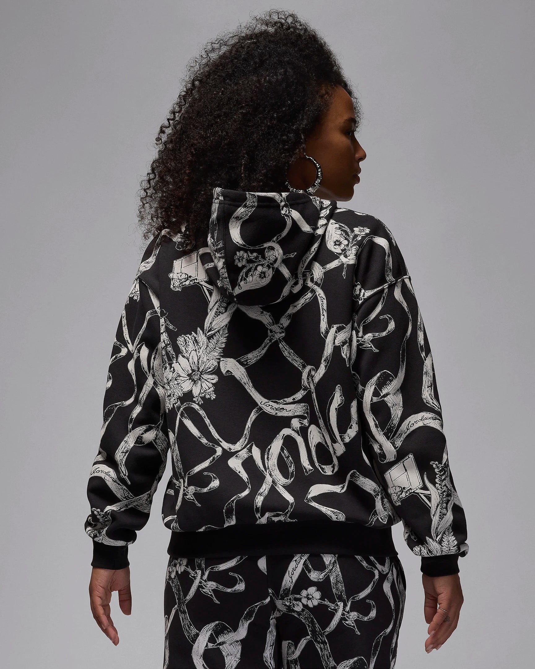 [HF0440-045] WOMENS AIR JORDAN BROOKLYN FLEECE PRINTED PULLOVER
