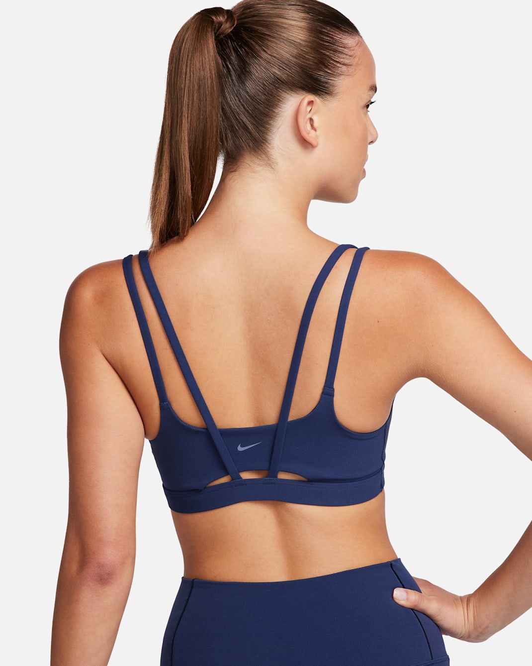 [DO6608-410] WOMENS NIKE ZENVY STRAPPY LIGHT-SUPPORT PADDED SPORTS BRA