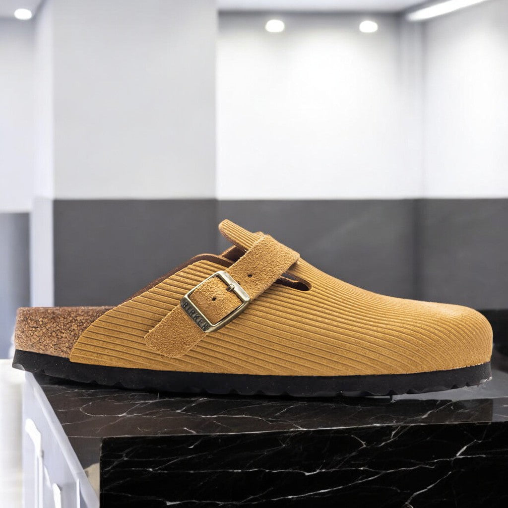 [1026183] Unisex Birkenstock BOSTON SUEDE EMBOSSED 'NARROW FIT'