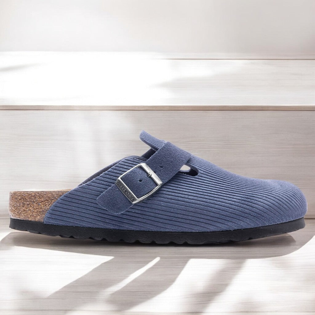 [1026182] Unisex Birkenstock BOSTON SUEDE EMBOSSED 'NARROW FIT'