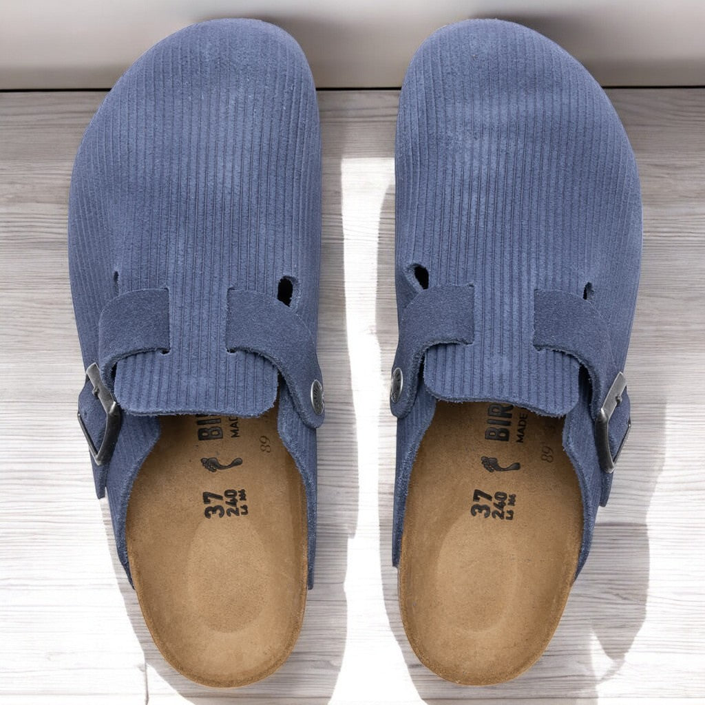 [1026182] Unisex Birkenstock BOSTON SUEDE EMBOSSED 'NARROW FIT'