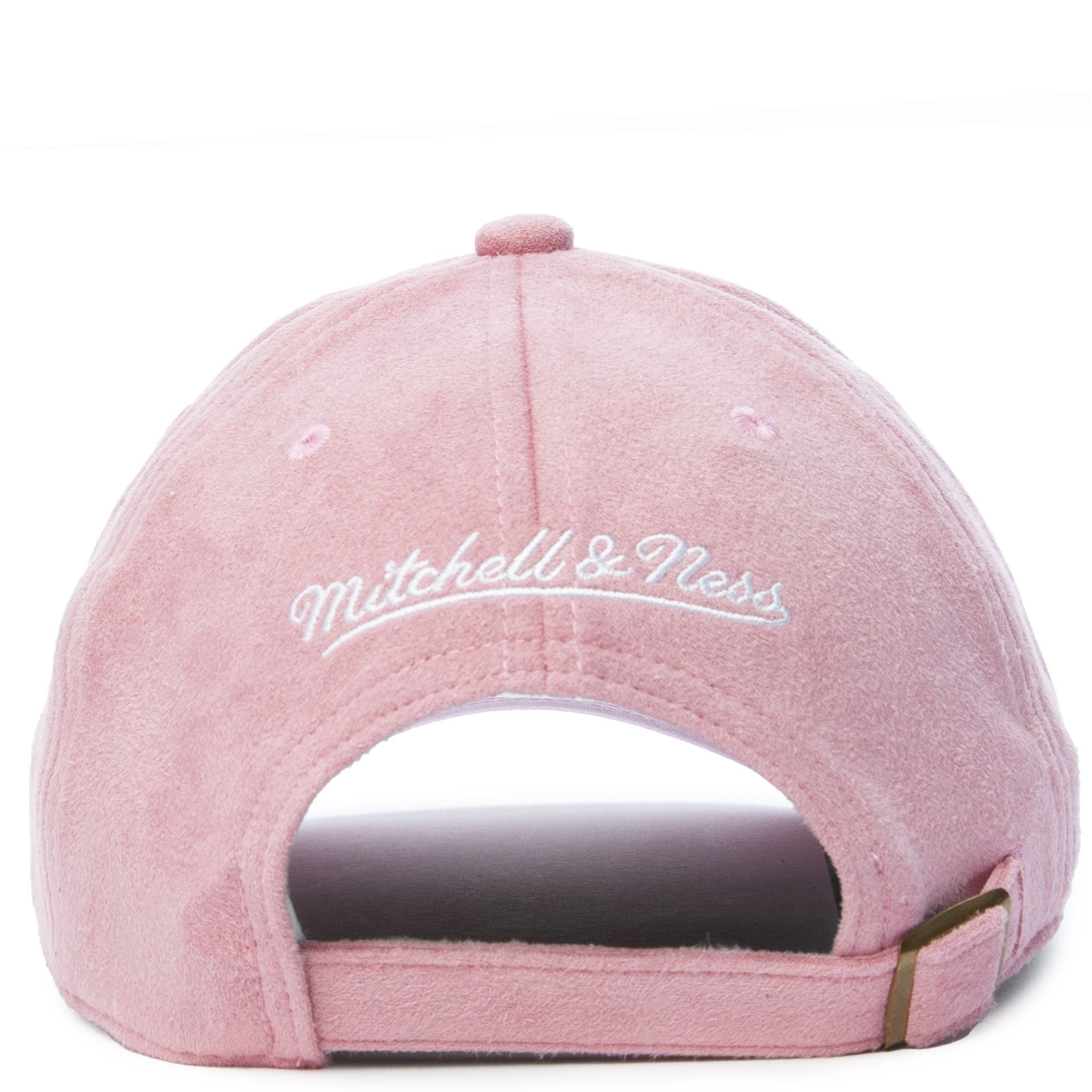 MENS MITCHELL & NESS NBA SUEDE DAD STRAPBACK HWC LAKERS - PINK