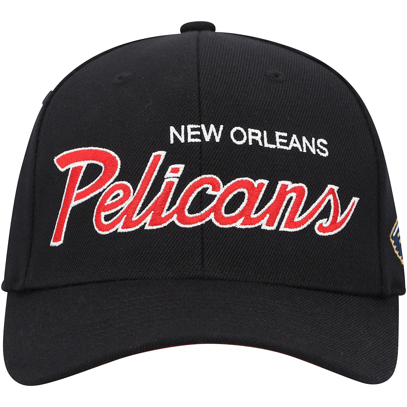 MENS MITCHELL & NESS NBA TEAM SCRIPT 2.0 STRETCH SNAPBACK PELICANS