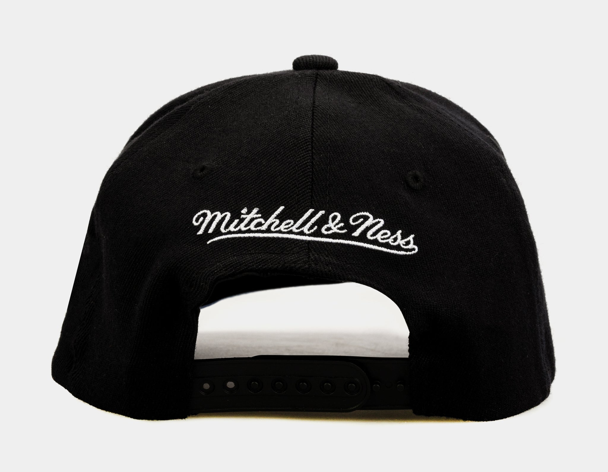 MENS MITCHELL & NESS NBA TEAM SCRIPT 2.0 STRETCH SNAPBACK LAKERS - BLACK