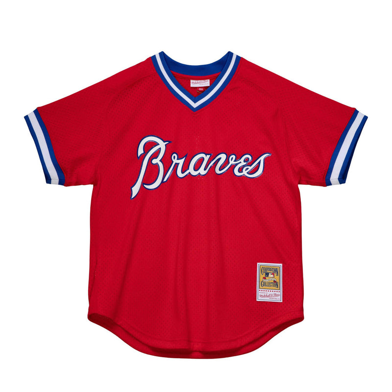 MENS MITCHELL & NESS MLB AUTHENTIC BP JERSEY - PULLOVER BRAVES 1980 DALE MURPHY