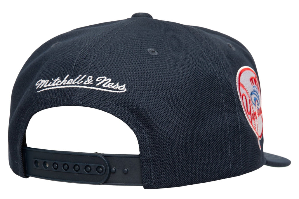 [HS9641-NYYNAVY] MENS MITCHELL & NESS MLB DOUBLE UP SNAPBACK YANKEES