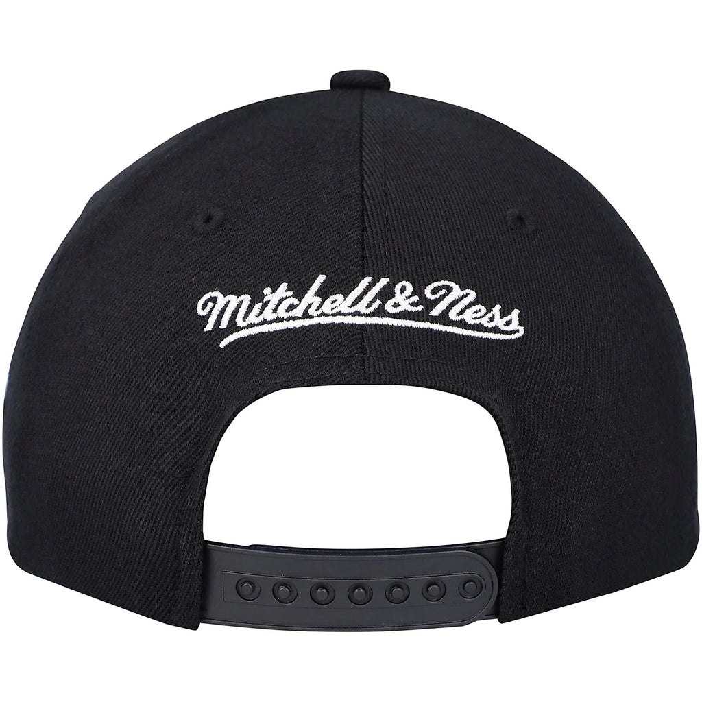 MENS MITCHELL & NESS NBA TEAM SCRIPT 2.0 STRETCH SNAPBACK 76ERS