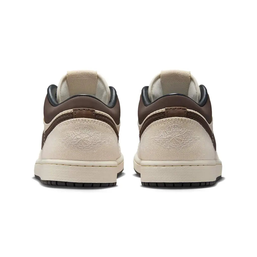 [IB8058-110] MENS AIR JORDAN RETRO 1 LOW PRM 'PALE IVORY OFF NOIR BAROQUE BROWN'