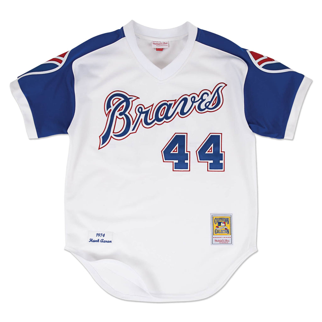 Mens Mitchell & Ness MLB HOME JERSEY BRAVES 1974 HANK AARON