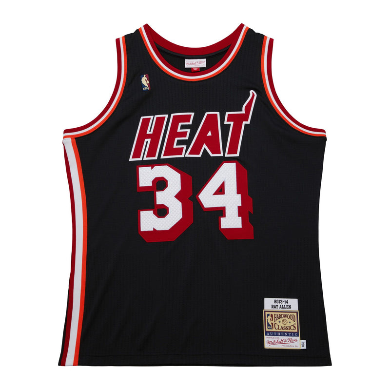MENS MITCHELL & NESS DARK HWC JERSEY HEAT 2013 RAY ALLEN