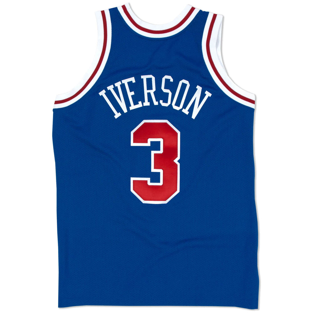 MENS MITCHELL & NESS AUTHENTIC ALTERNATE JERSEY 76ERS 1996 ALLEN IVERSON