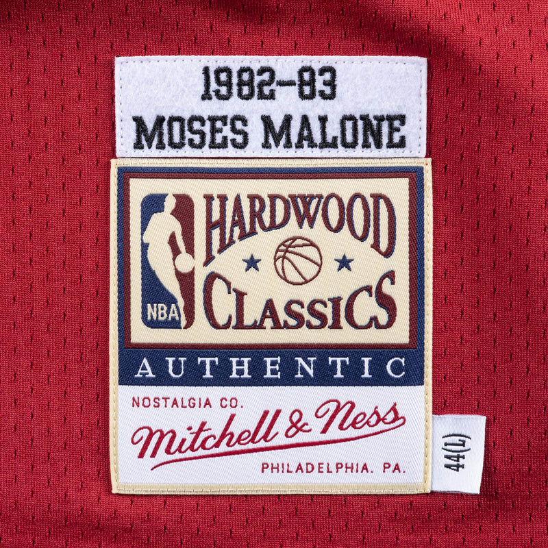 MENS MITCHELL & NESS AUTHENTIC JERSEY 76ERS 1982 MOSES MALONE