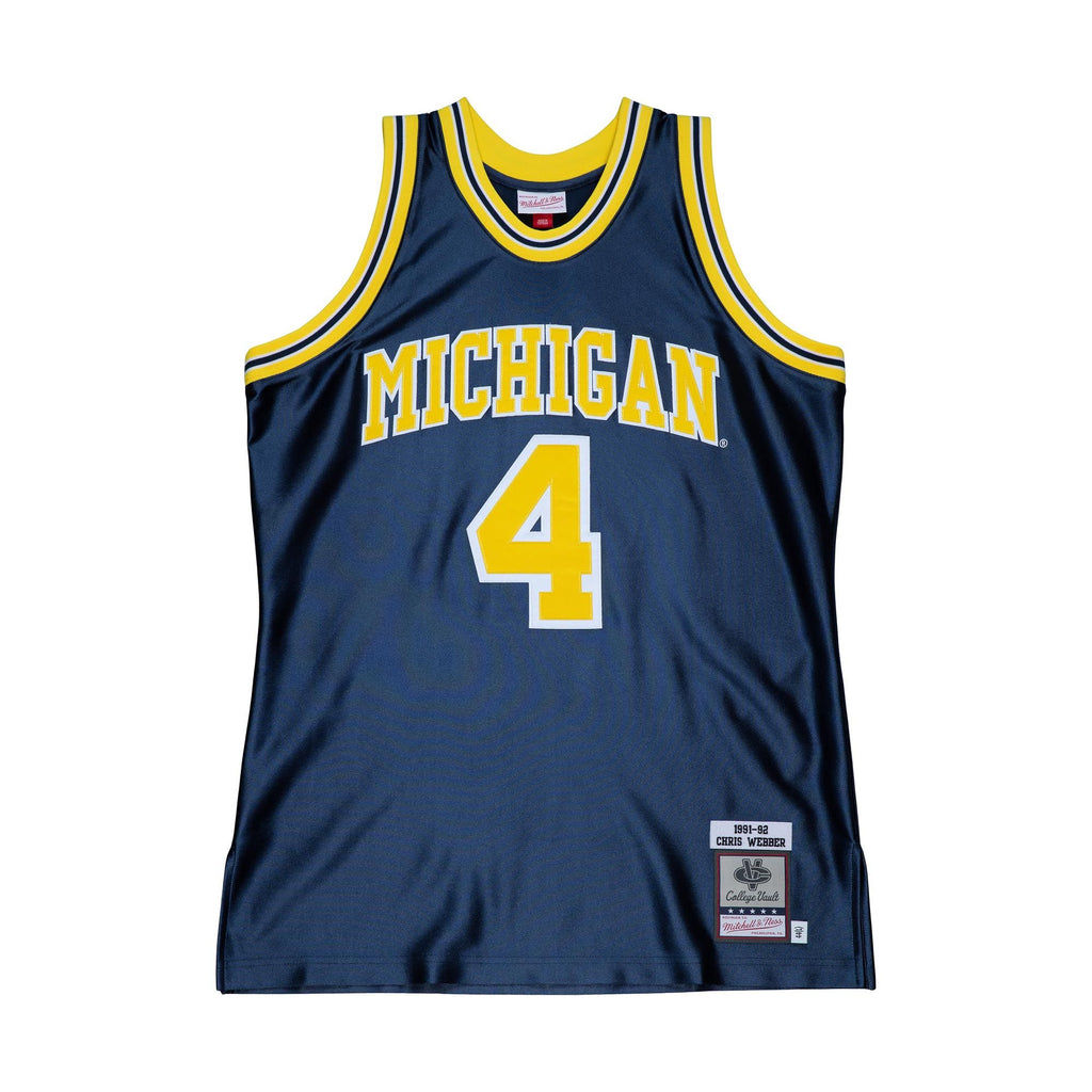 Mens Mitchell & Ness NCAA ROAD JERSEY MICHIGAN 1991 CHRIS WEBBER