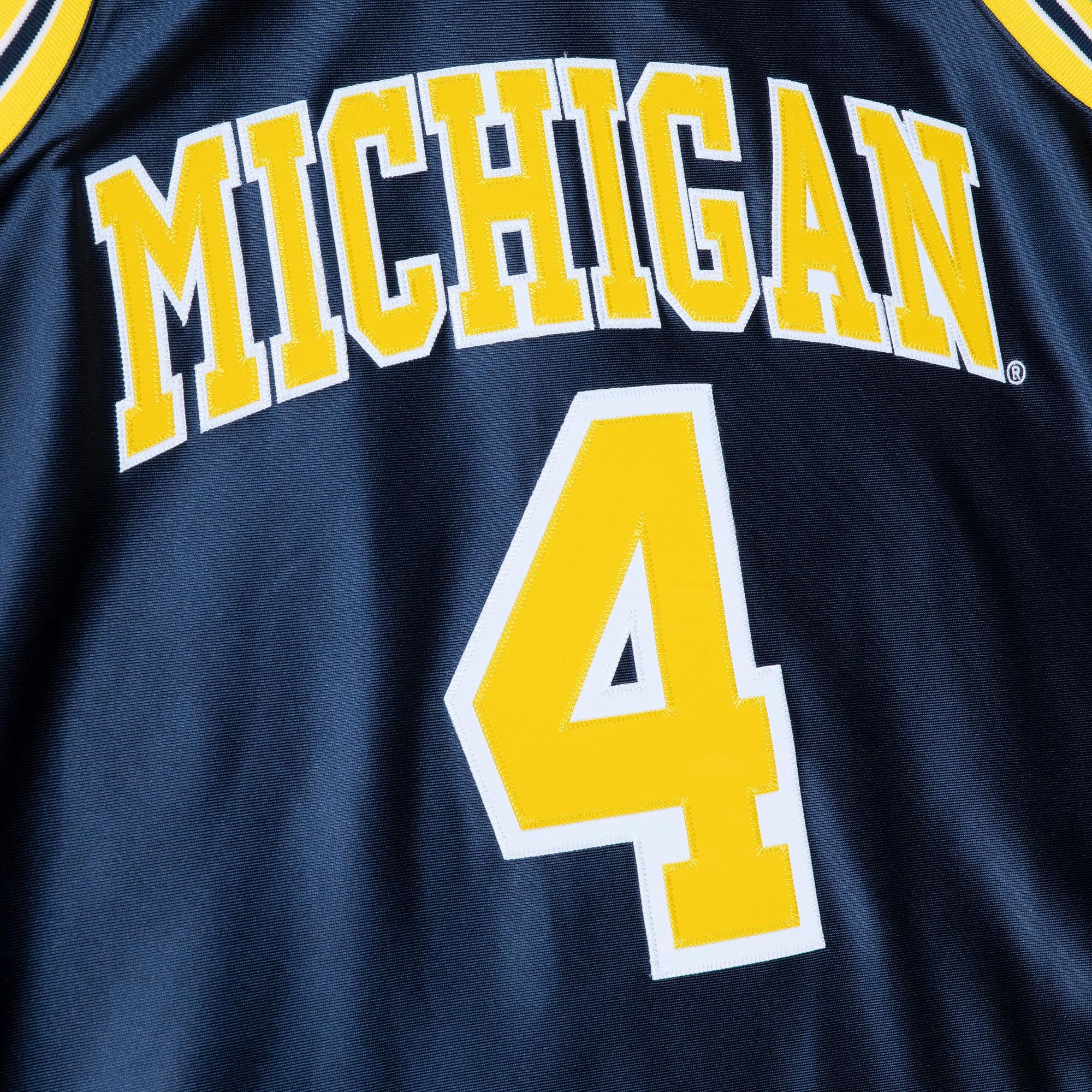 Mens Mitchell & Ness NCAA ROAD JERSEY MICHIGAN 1991 CHRIS WEBBER