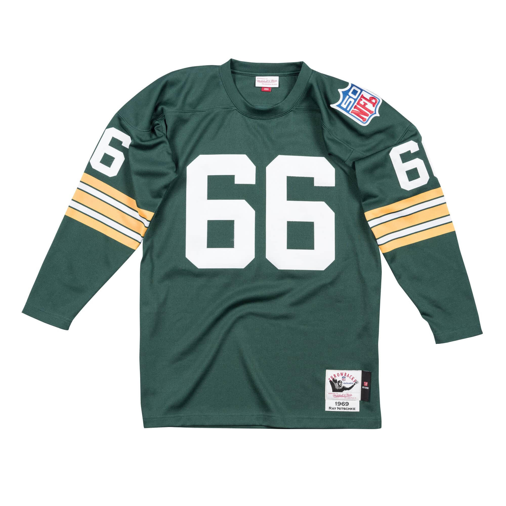 Mens Mitchell & Ness NFL AUTHENTIC JERSEY PACKERS 1969 RAY NITSCHKE