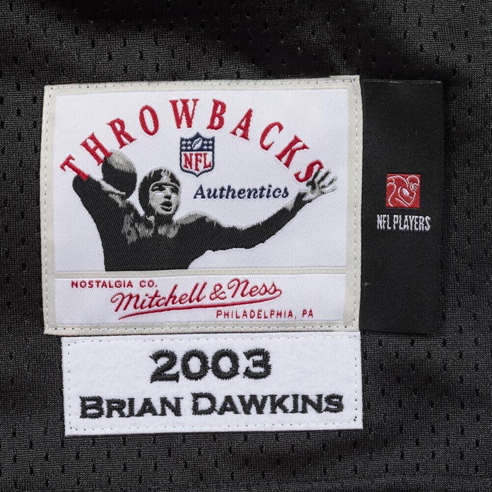 Mens Mitchell & Ness NFL AUTHENTIC ALTERNATE JERSEY EAGLES 2003 BRIAN DAWKINS