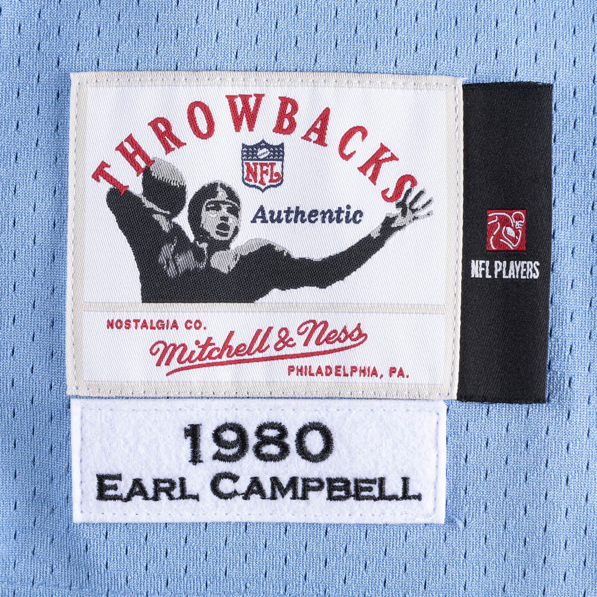 Mens Mitchell & Ness NFL AUTHENTIC JERSEY OILERS 1980 EARL CAMPBELL