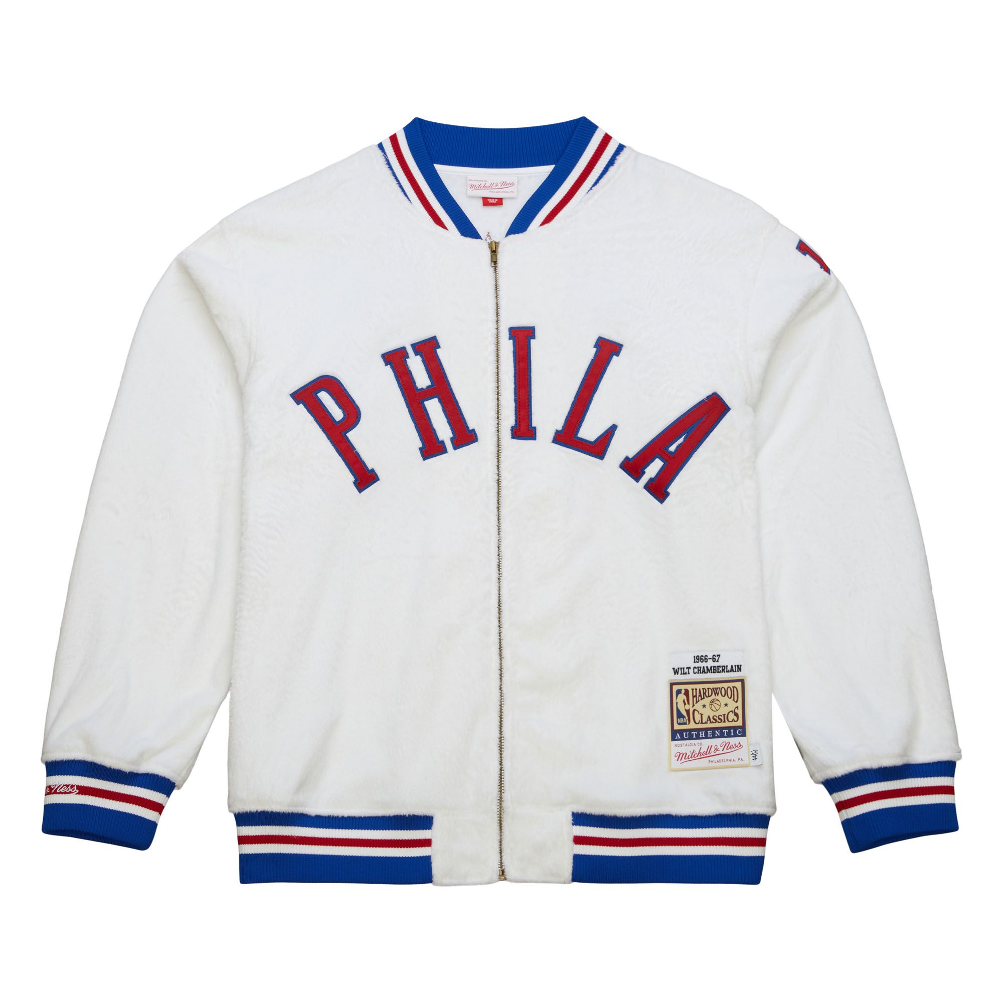MENS MITCHELL & NESS NBA SHOOTING SHIRT 76ERS 1966 WILT CHAMBERLAIN
