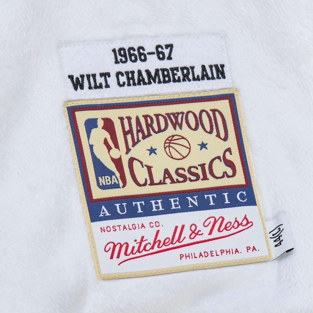 MENS MITCHELL & NESS NBA SHOOTING SHIRT 76ERS 1966 WILT CHAMBERLAIN