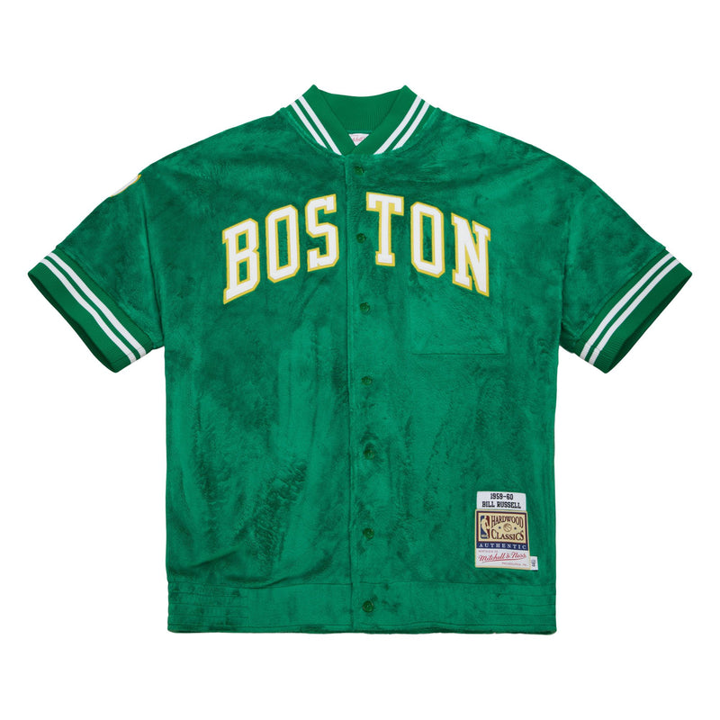 MENS MITCHELL & NESS NBA SHOOTING SHIRT CELTICS 1959 BILL RUSSELL