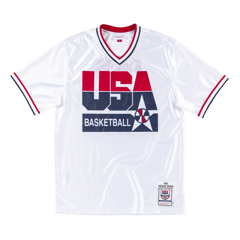 Mens Mitchell & Ness NBA AUTHENTIC SHOOTING SHIRT TEAM USA 1992 PATRICK EWING
