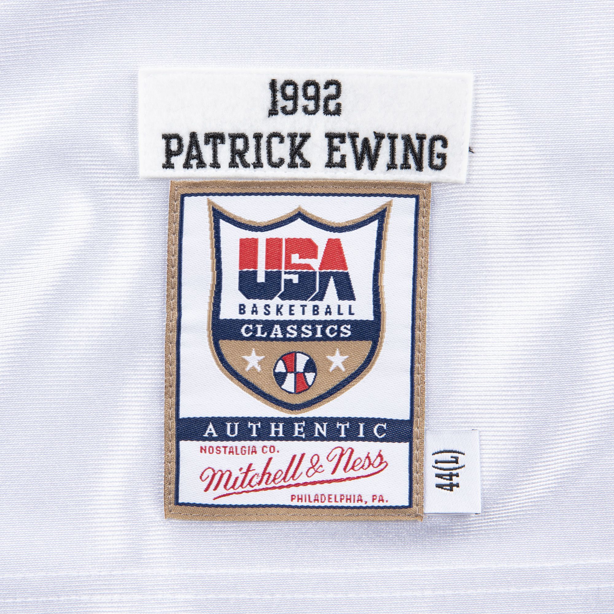 Mens Mitchell & Ness NBA AUTHENTIC SHOOTING SHIRT TEAM USA 1992 PATRICK EWING