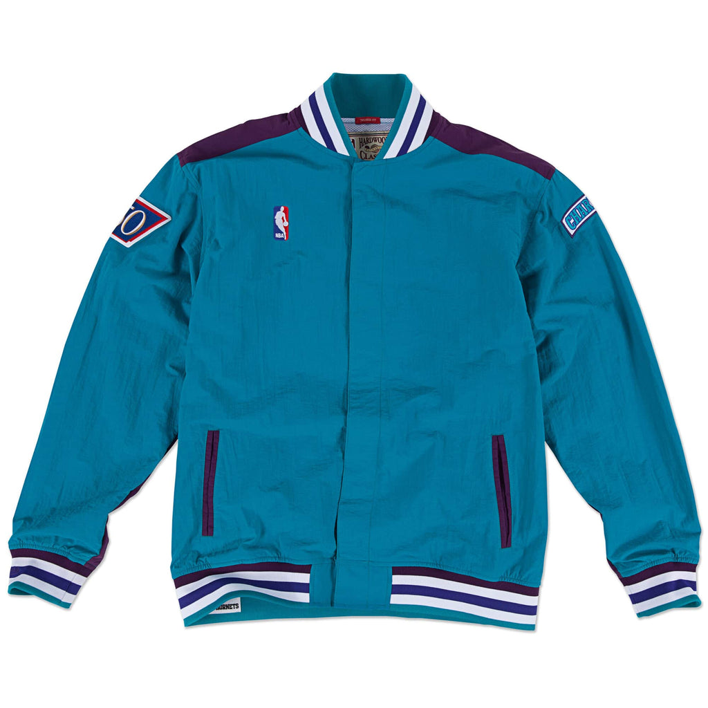 Mens Mitchell & Ness NBA AUTHENTIC WARM UP JACKET HORNETS 96-97
