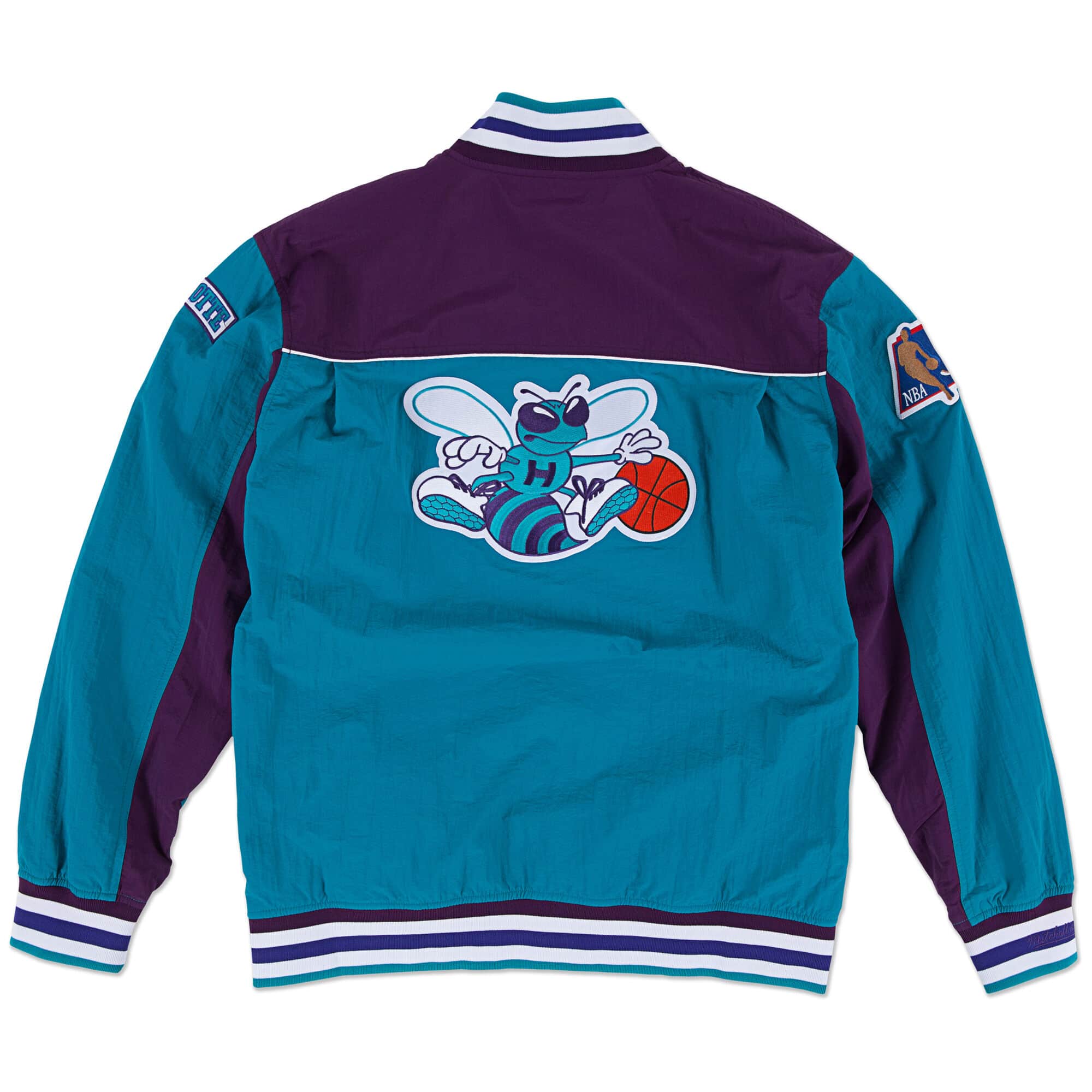Mens Mitchell & Ness NBA AUTHENTIC WARM UP JACKET HORNETS 96-97